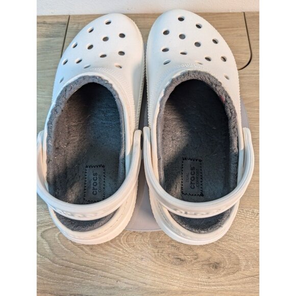 Crocs Men\'s Size 6 Dual Comfort White Fleece Lined Closed Toe Slip On Clogs main image 9